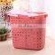 Quality Industrial Home Center Felt Organizer Pink Space Saver Laundry Basket Plastic Storage