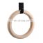 Custom Adjustable High Quality Outdoor Calisthenics Equipment Kid Wood Gymnastic Rings