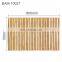 Environmental friendly Natural Bamboo Shower Mat Non-slip Rubber Easy Drying Designed Bathroom Bamboo Floor Mat