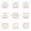 Yaki fashion circular white and gold switch French Standard Copper accessories light household Wall switch 1 gang