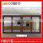 Aluminum frame commercial impact glass entry doors for KFC shop front glass door