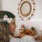 New Arrival Boho wall decor Wicker Framed round wall mirror Decor WHolesale made in Vietnam