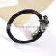 casual mens black cuff bangle bracelet mens braided leather bracelets