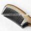 Anti static Green Sandal Wood Handcrafted Natural Black Buffalo Horn Health Comb