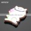 Cute Lovely Cat Shaped Promotional Soft Rubber Injection Molding Animation PVC Cartoon Fridge Magnet