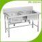 BN-S36 Commercial double bowl kitchen stainless steel sink for sale