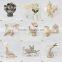 1x Hot Unisex Animal Christmas Popular Cute Gold Plated Deer Antlers Hijab Pin Brooches Styling B0031