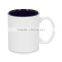 popular sublimation inner two tone color cup, white sublimation mug with red inside color