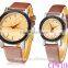Heart-shape Pattern Round Dial PU Band Quartz Analog couple lover wrist watch