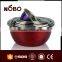 stainless steel colorful hand mixer with bowl