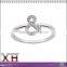 925 Silver Rhodium Plated Cubic Zirconia Pave Ampersand Infinity Ring