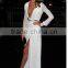 rosie huntington whiteley sexy white chiffon prom gown formal dress moet chandon etoile awards TPD227