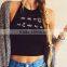 Women's new fashion Letter boutique design girls sexy crop top/