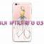 Fashion Girl Transparent Clear Soft Silicon TPU Gel Phone Case Cover for iPhone 6 6S Plus