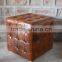 Industrial Leather Puff Stool ,Industrial style Furniture wholesale