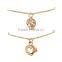 Cheap price high density zinc alloy gold plated rhinestone 9 pieces jewelry set