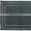 Double hemstitch black linen placemat