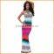 Summer 2016 big European and American sey Strapless slim dress wrapped chest printing trade eplosion of fashion