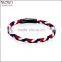 Factory direct wholesale Fashion stainless steel Real leather clasp magnetic bracelet