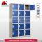 high quality blue KD structure metal 15 doors vertical locker