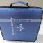 2016 new custom carvas protable file bag with zipper and ring binder