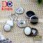 Brass Pearl Prong Snap Fastener Buttons for Shirt, 4 Parts Metal Button for Baby Clothes