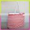 Hot sale cotton and paper straw bag tote women's bag striped bag