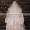 BV1006 2015 New Real Photo Appliques Long Wedding Veil One Layer Lace Purfle Bride Veils                        
                                                Quality Choice