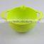 2016 New Design round shape rainbow bowl salad plastic mixing bowl