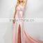 (MY5658) MARRY YOU Sexy Halter Rhinestone Beaded Pink Side Slit Evening Prom Dress