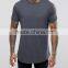 Custom mens plain extended t shirt wholesale long line t shirt