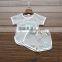 Factory Price Summer Popular Soft Cotton Number 7 Printing Stripes Clothing Sets for Children