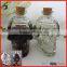 450ml liquor/ wine glass skull glass bottle with cork