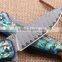 OEM Abalone Handle Material and Damascus Blade Material knife