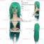 Free sample green crochet long braid hair wig synthetic braiding hair wig