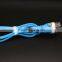 Wholesale price for Samsung micro usb charging cable usb charger with led light, candy colors