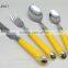 Funny Colorful Plastic Handle Stainless Steel Cutlery Set KX-P077