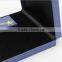 Custom paper packaging box box for jewelry / ring box / pendant box with black satin lining and velvet pad