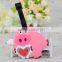 Lovely Travel Using Cheap Colorful Custom PVC Luggage Tag