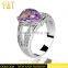 Jingli Jewelry Factory Direct Delicate Silver Ring With Purple Stone (YJ-477)