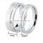 2016high polished crystal engrave 316l stainless steel wedding band ring for lovers