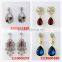 Europe styles blue glass stone earring for party