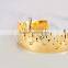 Latest design vogue jewellery 18k gold plated cuff bangle