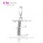 S067E Globalwin 925 Sterling Silver Alphabet E European Birthstone Charms