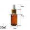 10ml 20ml 30ml 50ml 100ml amber&clear aromatherapy essential oil glass container bottle with dropper