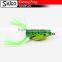 SGWF-20 artifical floating soft plastic frog , resin skirts, 3D eyes, 45mm/8g, 50mm/12g