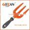 High carbon steel garden fork 3 teeth garden fork with plastic handle