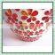 Handicraft Flat Design Red Flower Pattern Mosaic Large Vase Chinese Glass Flower Decoration