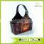 Crown Print Magazine Rack Faux Leather Storage Basket