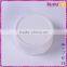 white glazed round ceramic pet food bowl